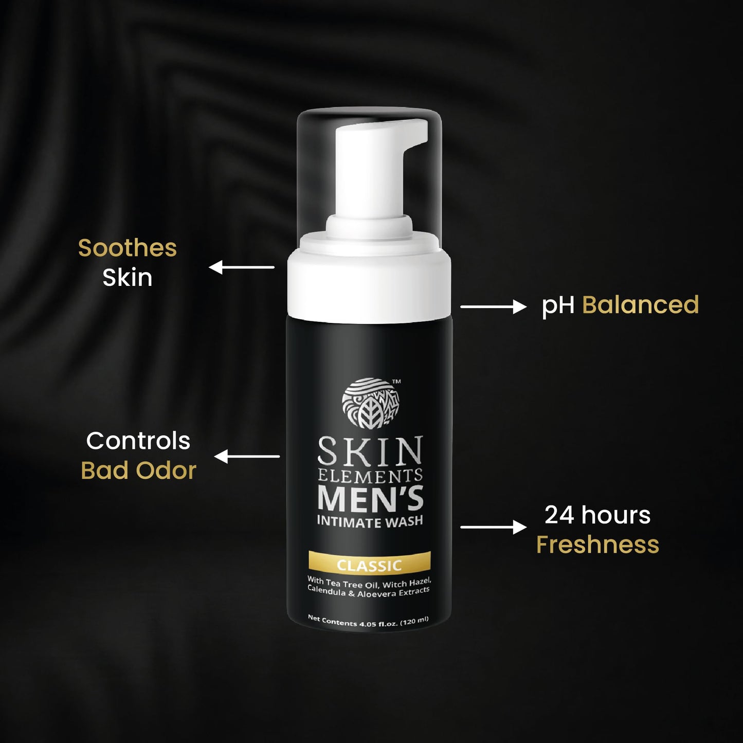 Skin Elements Men's Intimate Wash JUMBO Pack | with Refill | For 180 Days | 14.2 fl. oz | pH Balanced Hygiene Foaming Wash | Controls Bad Odor | Tea Tree Oil | Super Saver Pack |