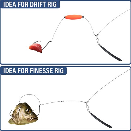 Dragging Weights for Catfishing Trolling, Drifting Dragging Sinkers, Bottom Search Lead Stick Weights and 3 Way Rig (2OZ, 4-PCS)