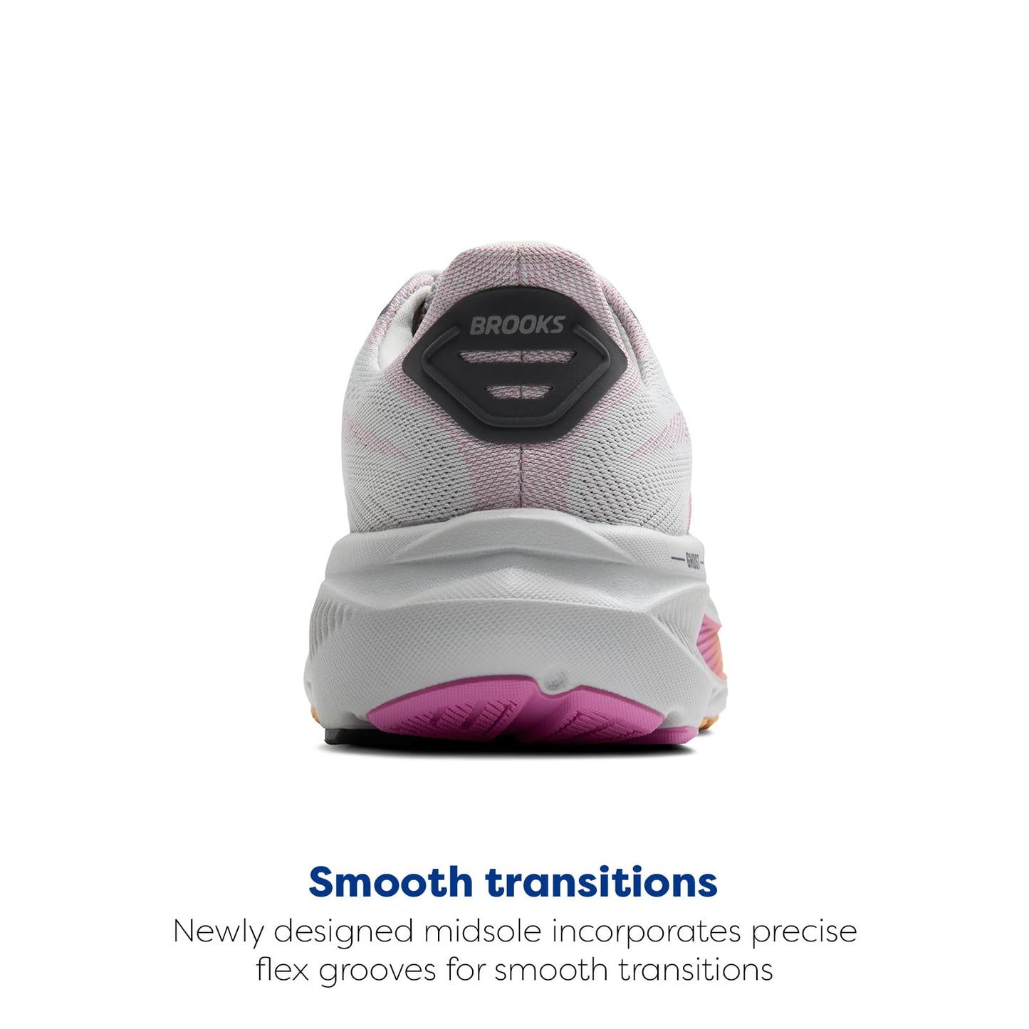 Brooks Women’s Ghost 17 Neutral Running Shoe - Oyster/Apricot/Pink - 5.5 Medium