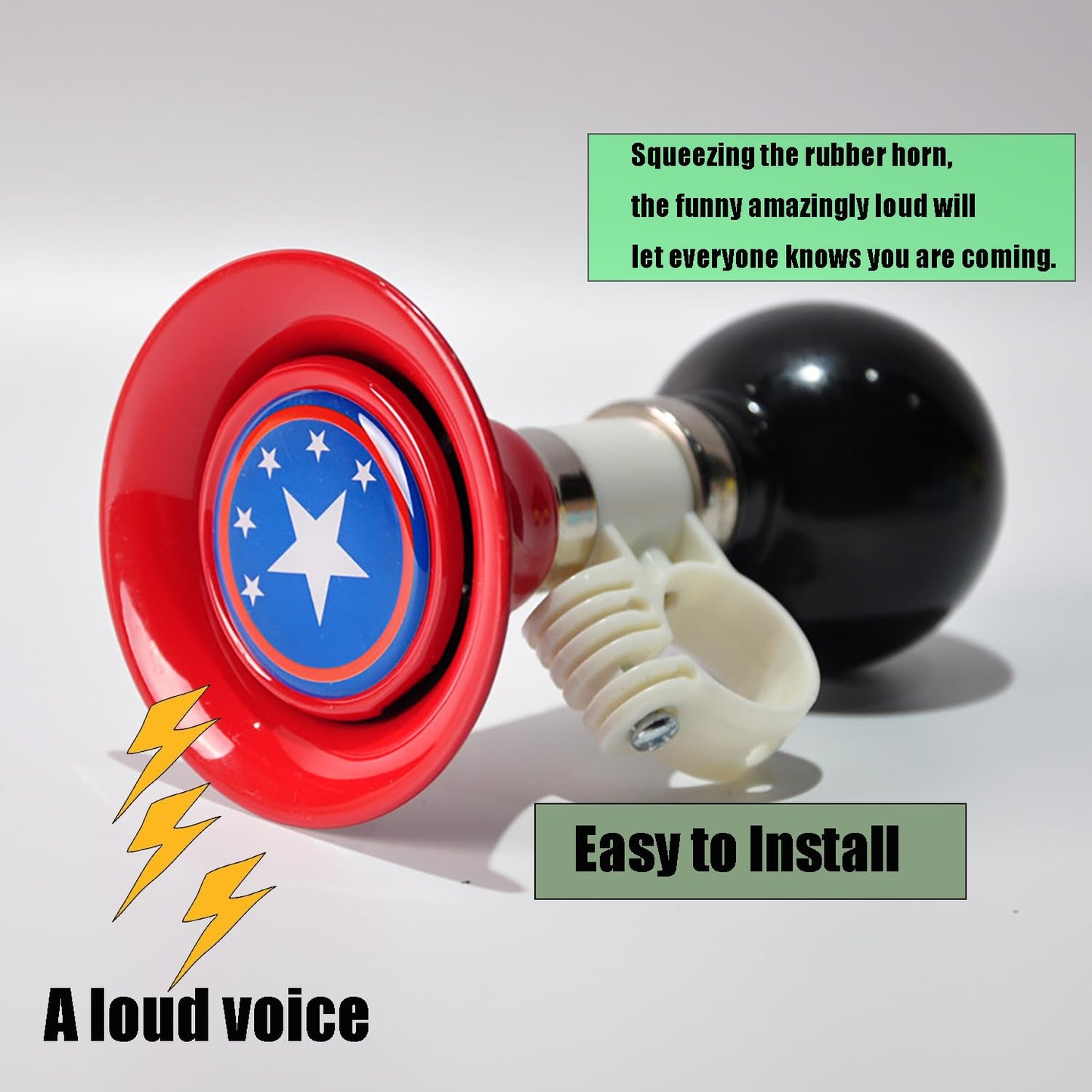 Fsocpen Bike Horn Air Squeeze Honking Horns,Retro Clown Horn, Kids Bike Horn,Metal Loud Bike Horns for Bicycle Golf Cart,Bicycles, Scooters, Baby Strollers