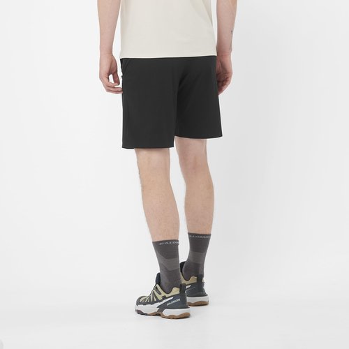 Salomon Men’s Wayfarer Ease Shorts, 4-Way Stretch Water-Resistant Hiking Shorts - DEEP Black - S