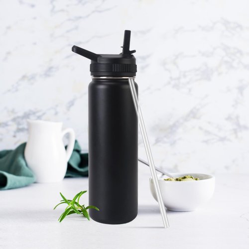 Straw Lid Compatible With thermoflask 18OZ/24OZ/32OZ/40OZ/64OZ Water Bottle, Water Bottles Lids With 2 Straws and 1 Straw Brush