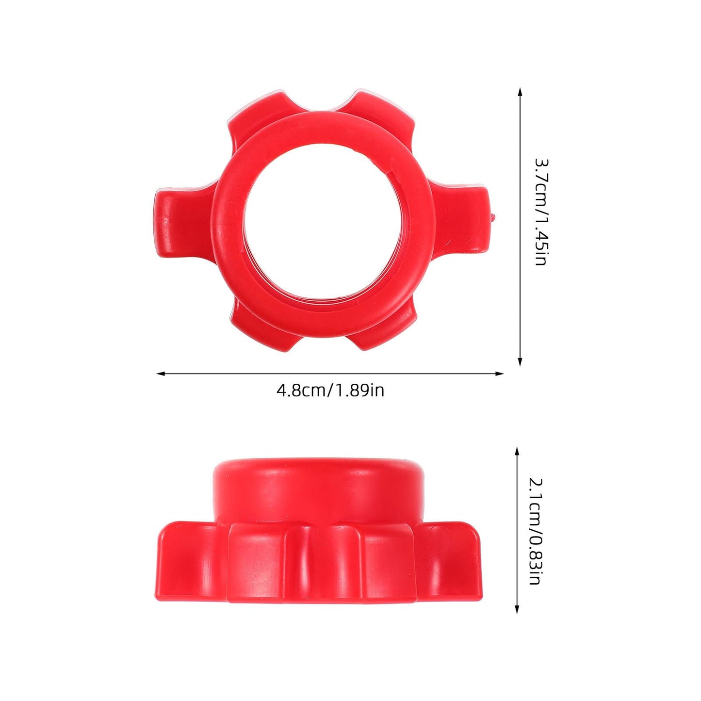 Kisangel 4Pcs Dumbbell Screw Spinlock Collars - Fixed Nut Barbell Collars Dumbbell Screw Clamps for Fitness Equipment Weight