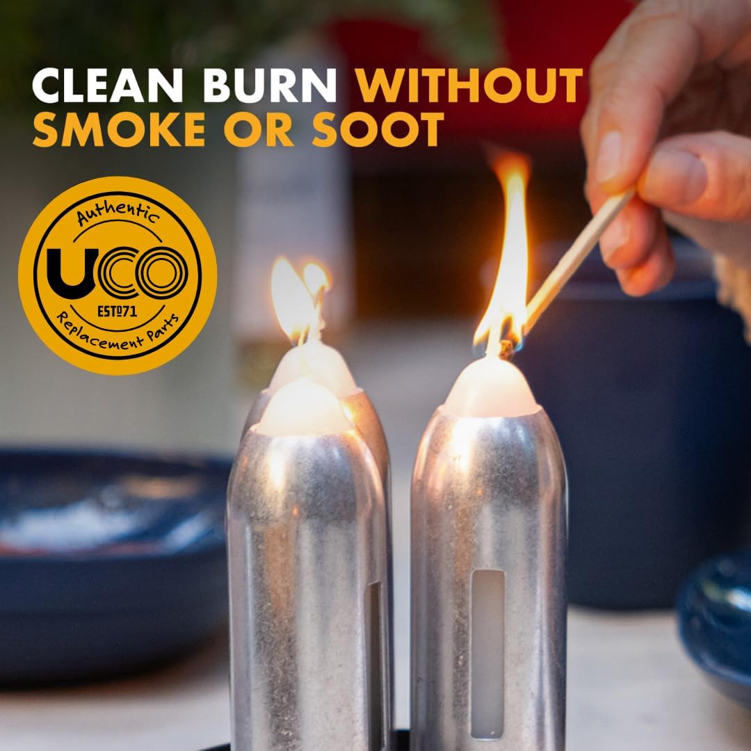 9-Hour White Candles for UCO Candle Lanterns, Long-Burning Candles for Outdoor, Camping, Prepping Supplies and Emergency Preparedness