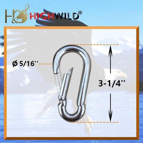 Highwild T-Post Target Hanger (Bald Eagle Style) | AR500 Targets Hanging Chain with S-Hook