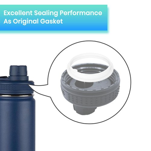 BOSORIO 4 Pack Gaskets Compatible with TAKEYA Actives 18oz 22oz 24oz 32oz 40oz Water Bottle with Spout Lid, Replacement O Ring Rubber Seals Part(Not for TAKEYA Originals)