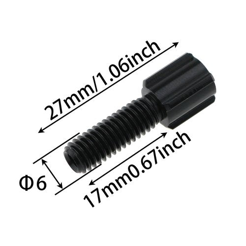 MEETOOT 6PCS M6 Road Bike Rear Derailleur Brake Cable Line Thumb Shifter Adjuster Screw Brake Cable Screw