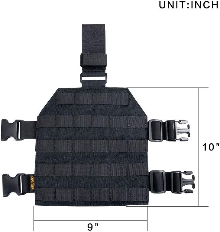 EXCELLENT ELITE SPANKER Tactical MOLLE Drop Leg Platform Universal Drop Leg Panel with Adjustable Belt & Thigh Straps