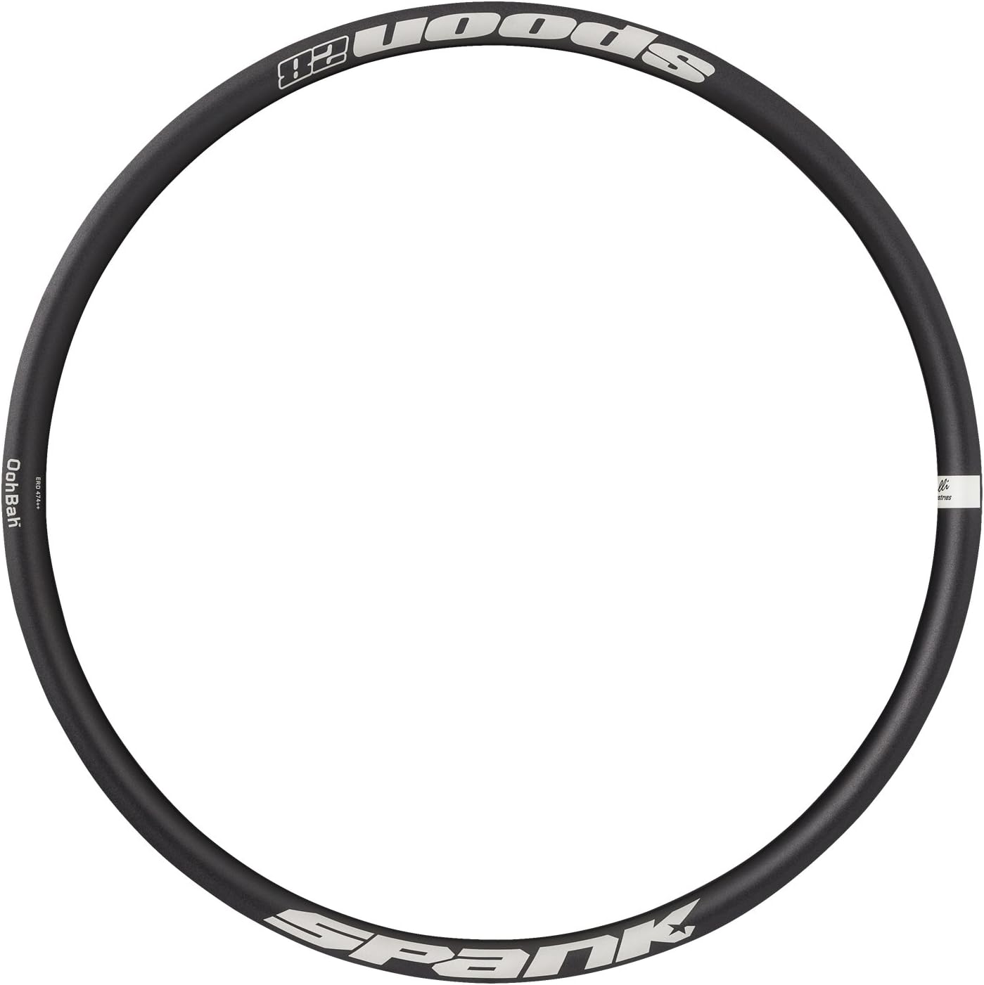 Spank Spoon 28 Bike Rims, (24inch, Black), Tubeless Ready, Bombproof Rim, For ASTM 5, All Mountain, Trail, Freeride, E-Bike, Heavy to Light Riders
