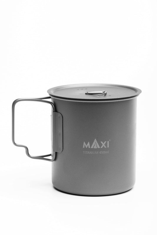 Portable 450ml Titanium Mug with Lid - Ideal for Outdoor Adventures