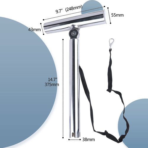 Outrigger Fishing Rod Holders for Trolling 2 Pack,Stainless Steel Fishing Pole Holder Outrigger for Marine Yacht, Boat, Kayak, Camper, Truck, RV