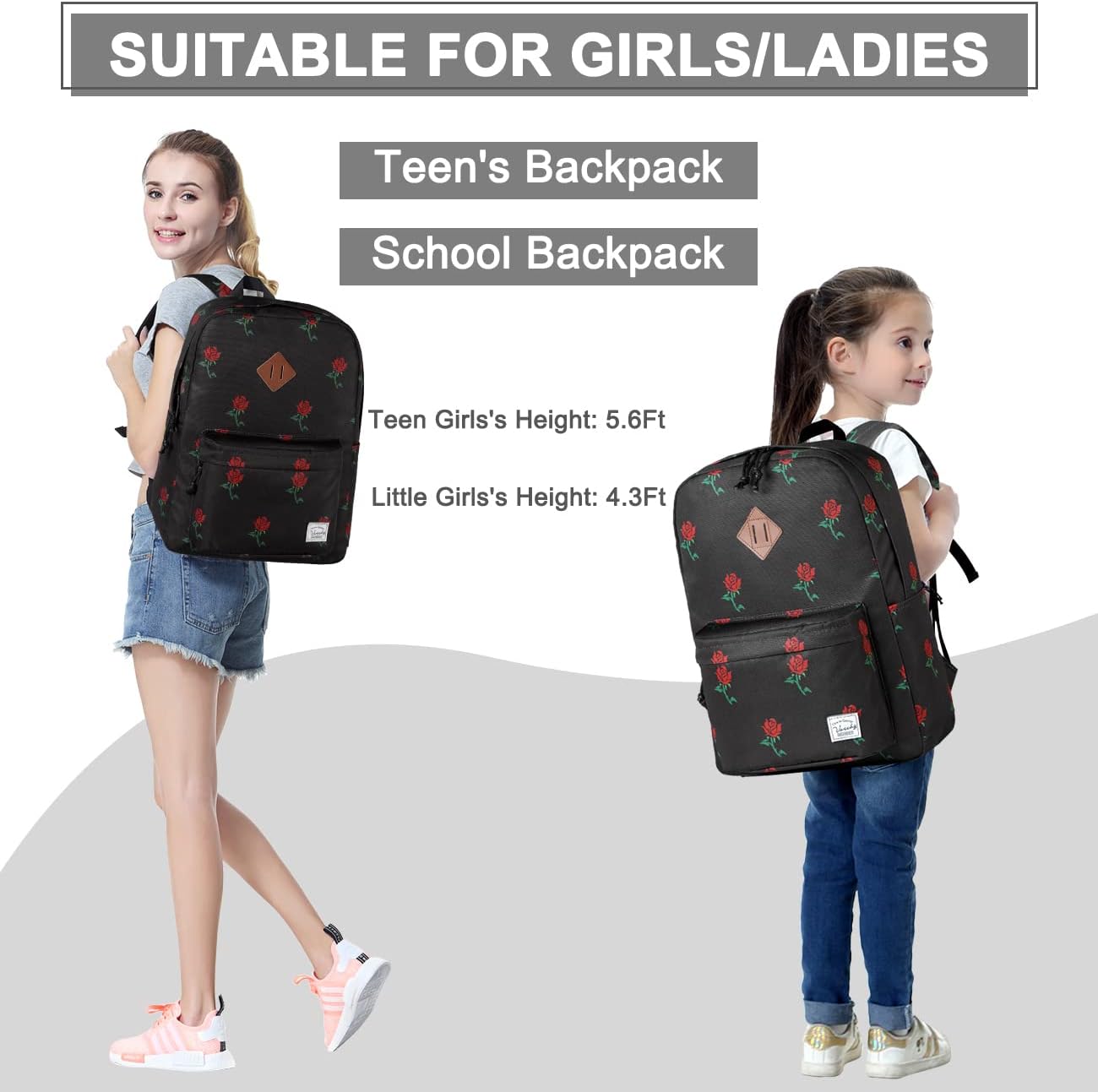 VASCHY Backpacks Handbags, Lavender, M