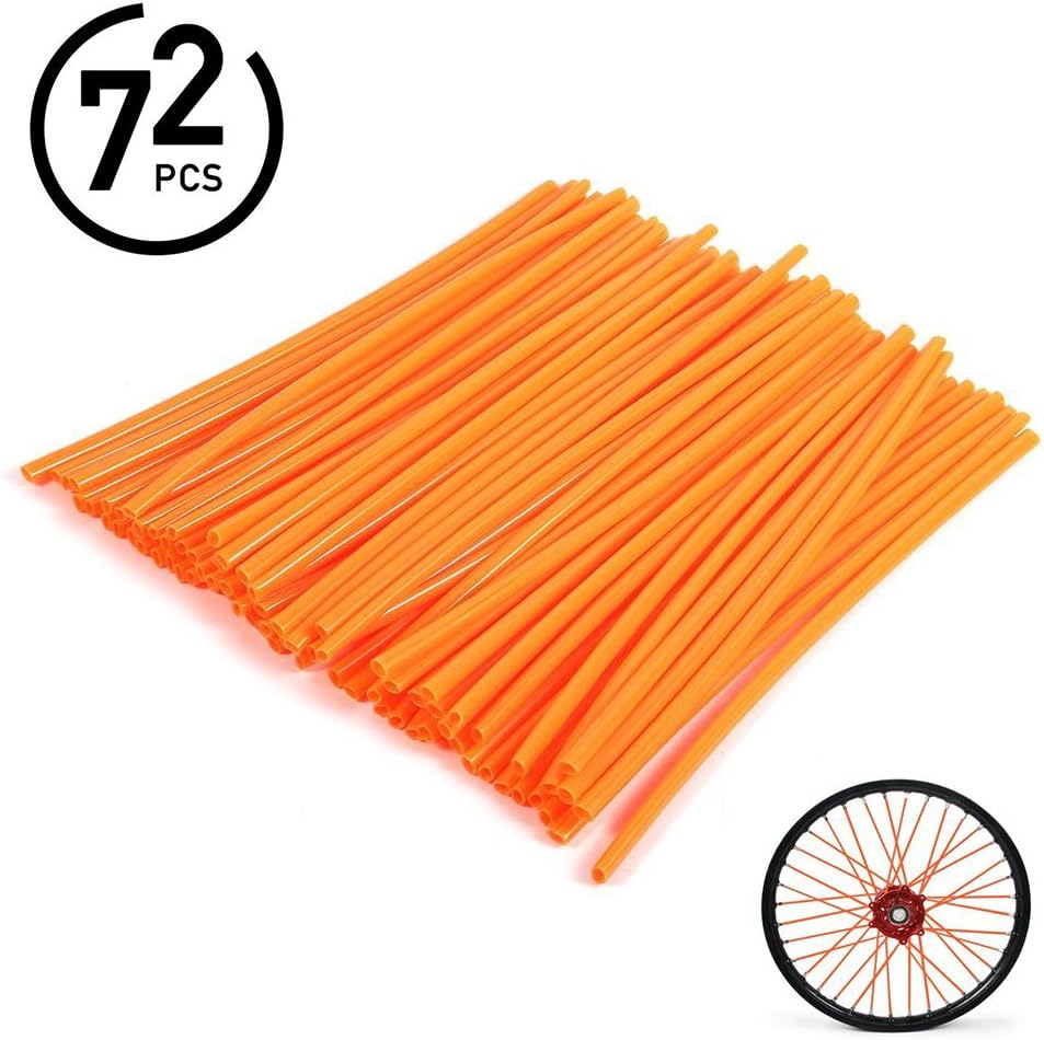 72Pcs Universal Spoke Skins Cover - Ovelur Wheel Spoke Wraps Skins Pipe Trim Decoration Protector For Motorcycle Dirt Bike Yamaha Harley Suzuki(Pink)
