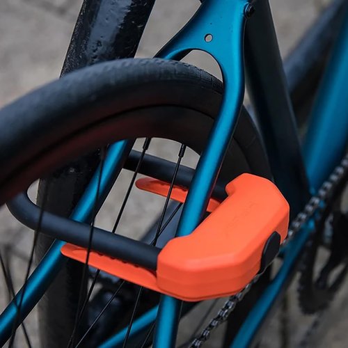 Hiplok Dx Wearable U-Lock - Secure & Stylish Orange Bike Lock for Cyclists