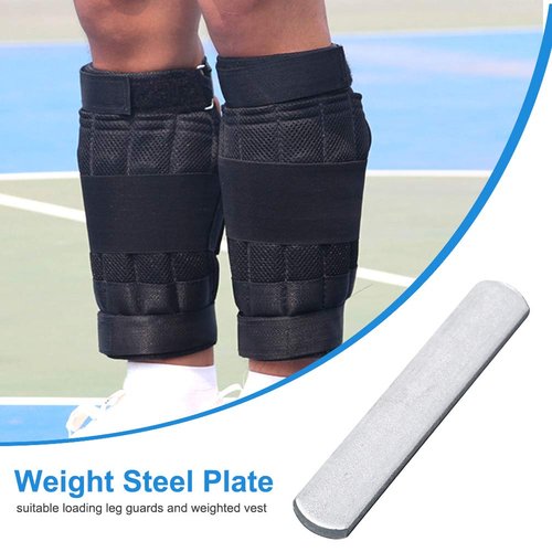 PXRJE Weighted Vest Steel Plates Adjustable Rustproof Strength Training Weight Long Steel Plate w/Round Head for Loading Leg Guards Weighted Vest(Size:8 PCS)