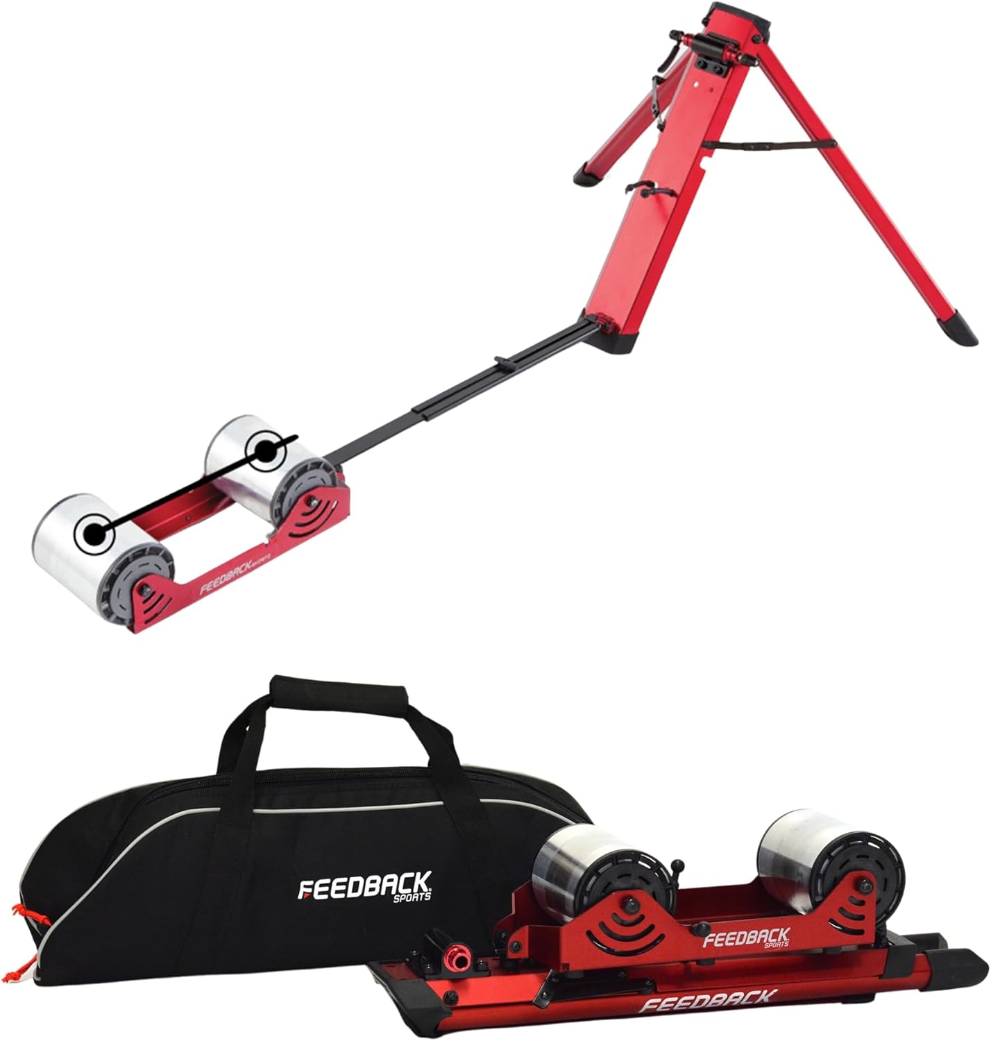 FEEDBACK SPORTS | Omnium Lightweight and Portable Bike Trainer | for 16” to 29” Wheels | Travel Bag Included