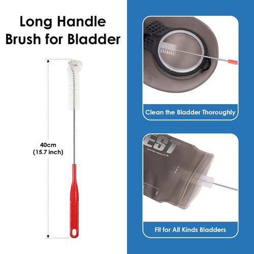 UTOBEST Hydration Bladder Cleaning Kit,4 in 1 Water Bladder Cleaning Brush Kit,Water Reservoir Cleaning Tools for Hydration Backpack(red- 1 Pack)