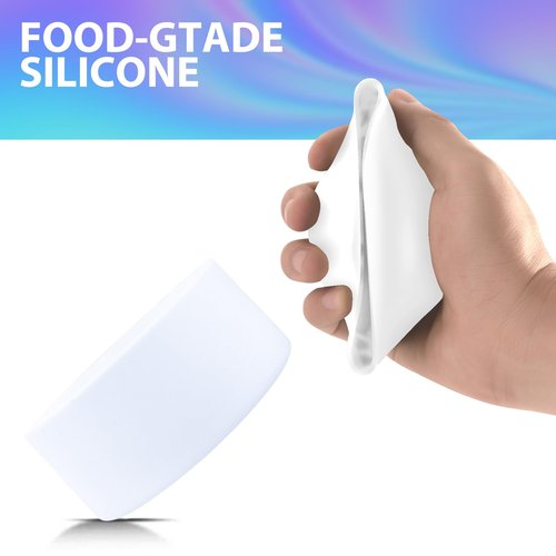 Protective Silicone Boots For Stanley Tumbler For Quencher Adventure 40oz For IceFlow 20oz 30oz, Anti-Slip Silicone Water Bottle Bottom Boot For Stanley Tumbler 2 PACK (Cream White)