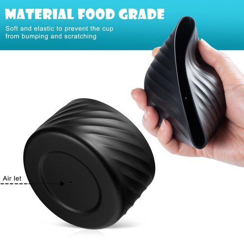 Silicone Boot for Owala 32 OZ Water Bottle, Boots Protector Sleeve Cover Bottom Bumper compatible with FreeSip Owala Water Bottles (Black, 8.5CM Boot Fits Owala 32 OZ Bottle)