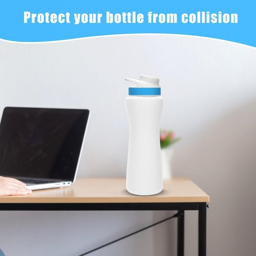 PEUTIER Silicone Sleeve for Cirkul 22oz Water Bottle, Bottle Protector, Noise Reducer, Slip Resistant, Dishwasher Safe, White