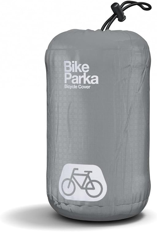 Stash Bike Cover - Lightweight, Waterproof & Durable Protection from Rain & Snow - Adjustable for Any Bike for Indoor/Outdoor Use, Stuff Sac Included (Ciel Blue)