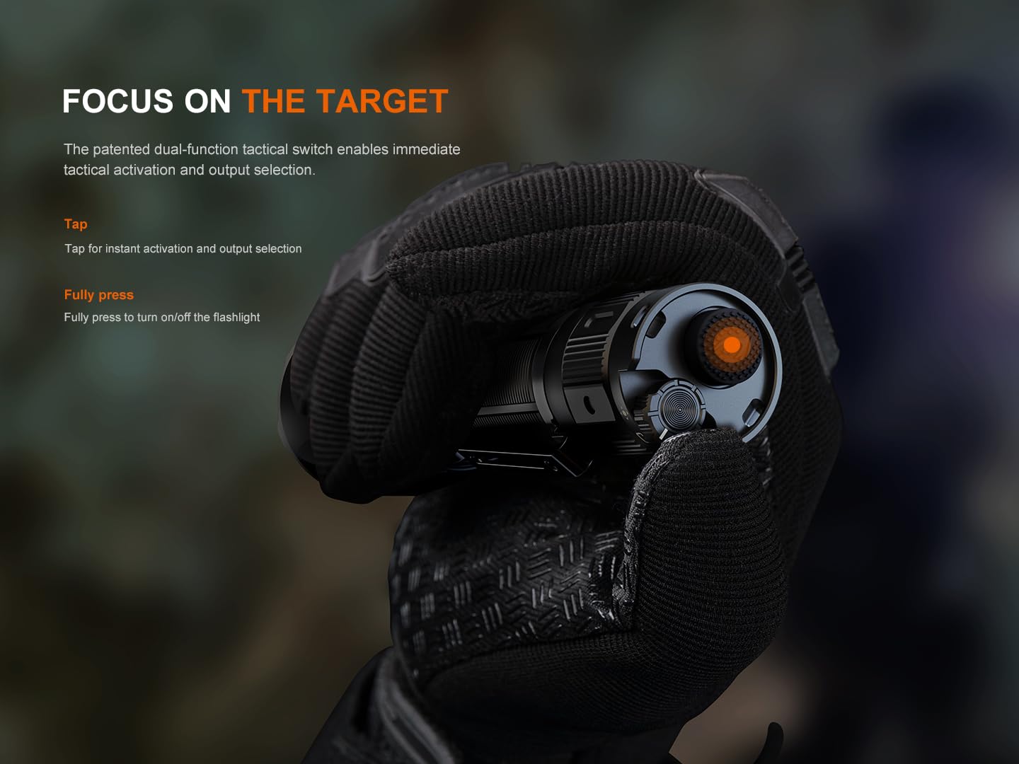 Fenix TK22R Tactical Flashlight, 3200 Lumens USB-C Rechargeable, 525 Yards Long Throw, High Power Super Bright with Lumentac Organizer