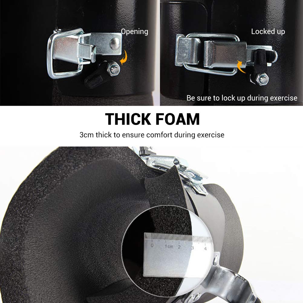 Alomejor Inversion Boots Stainless Steel and NBR Inversion Boots for More Effective Exercises