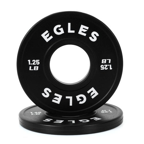 EGLES Change Plates Pair 1.25LB Black Rubber Coated Weight Plates in Pairs Olympic Bumper Plates Fit 2-Inch Barbells Strength Training Plates Gym & Fitness Change Weight Plates
