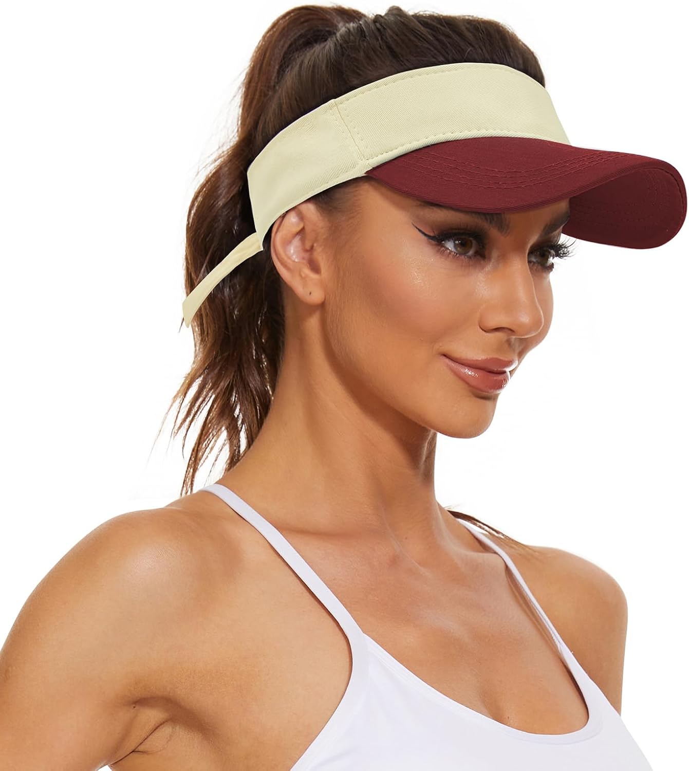 Women's Sun Protection Visor Hat | Cotton Sports Cap for Outdoor Activities