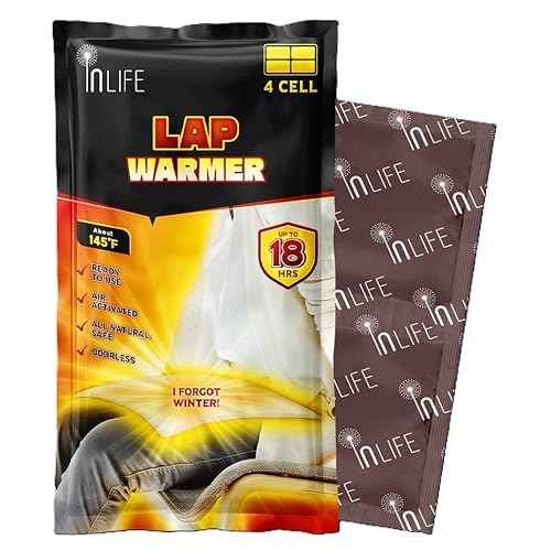 InLife Super Warmer for Lap and Body, All Natural & Safe, Bigger & Wider Area Covered, Higher Heating 145¡ÆF, Air Activated, Easy & Comfort, Steady Longer Lasting, Odorless, 1 Pack