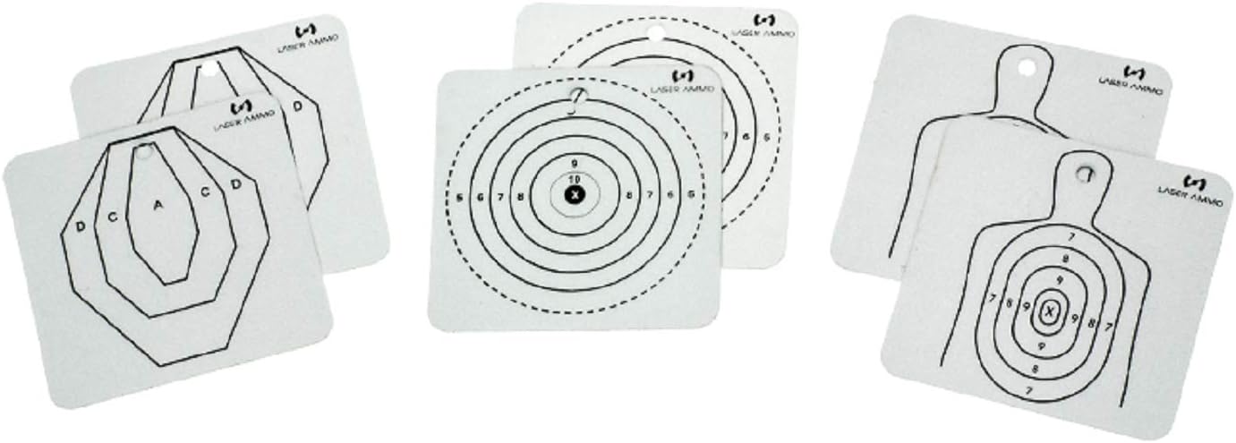 Reflective Training Targets Set of 6 for SureStrike Laser Cartridges - Portable & Versatile