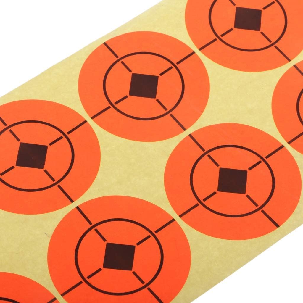 Stick On Targets Spots 1.5 inch Target Pasters Paper Stickers for Air Rifle Gun Shooting (Orange 250 Per Pack)