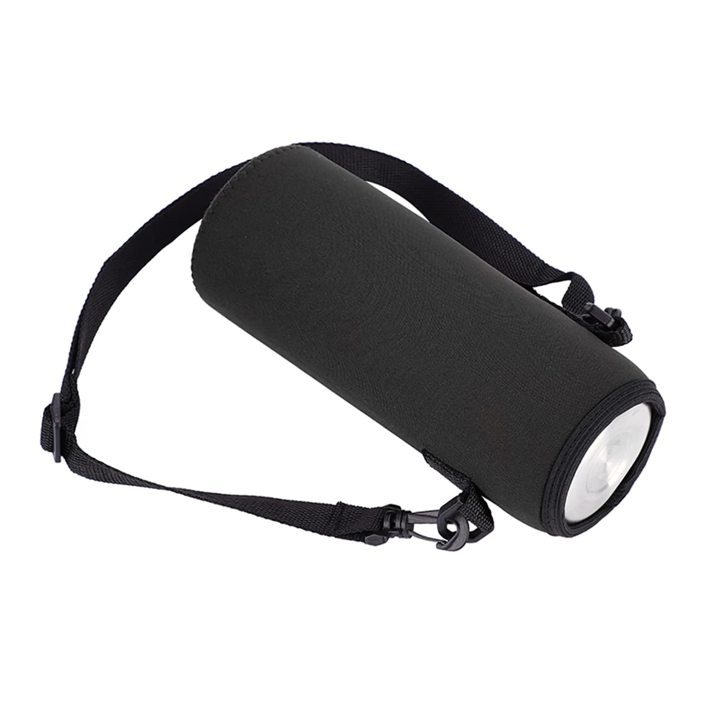 Alomejor Neoprene Beverage Carrier with Adjustable Strap, Reusable Insulated Drink Cooler 1000ml for Beverages (Black)