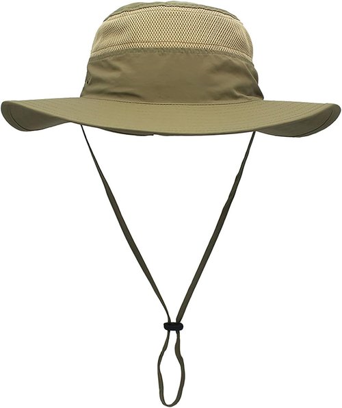 Duakrs Unisex Wide Brim Sun Hat,Outdoor UPF 50+ Waterproof Boonie Hat Summer UV Protection Sun Caps