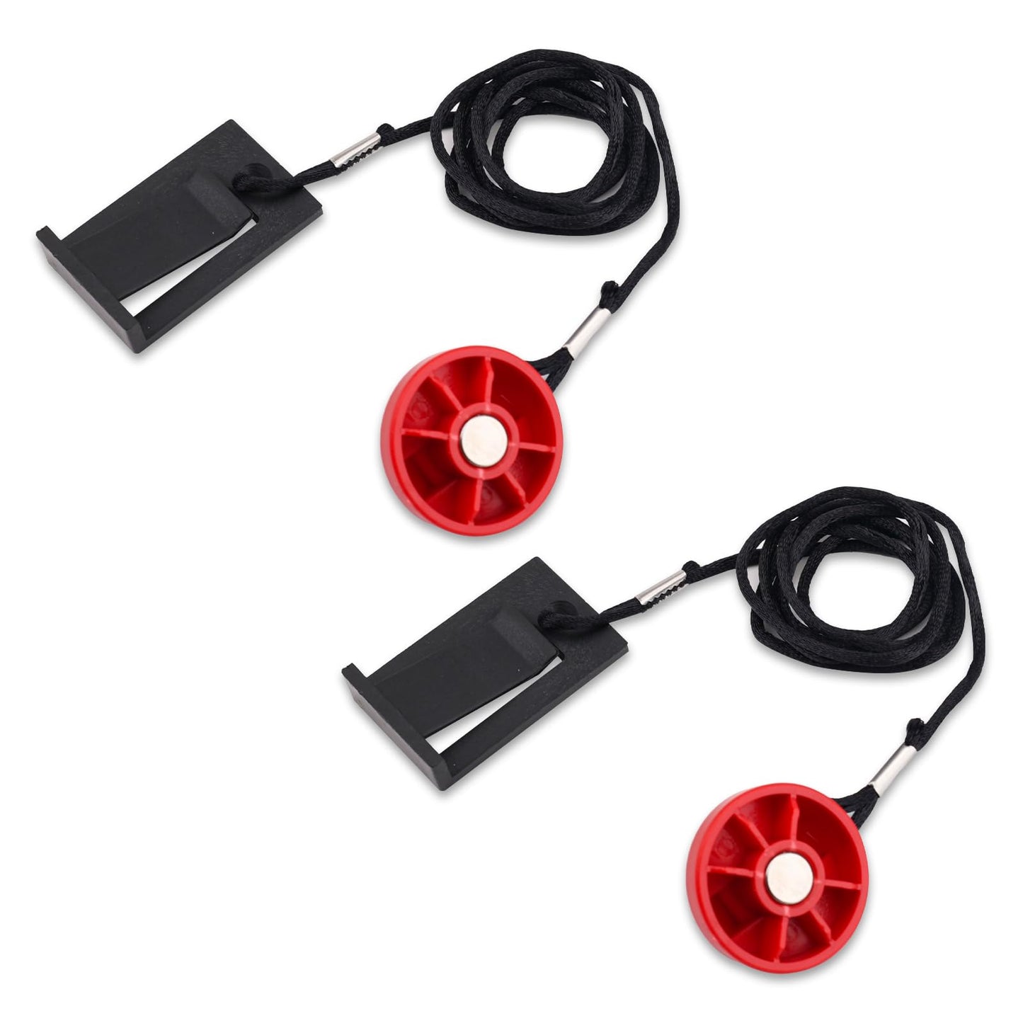 2pcs Universal Treadmill Magnet Safety Key, Emergency Treadmill Safety Key Replacement, Magnetic Switch Lock for Most Gym Treadmills Running Machines Part Accessories