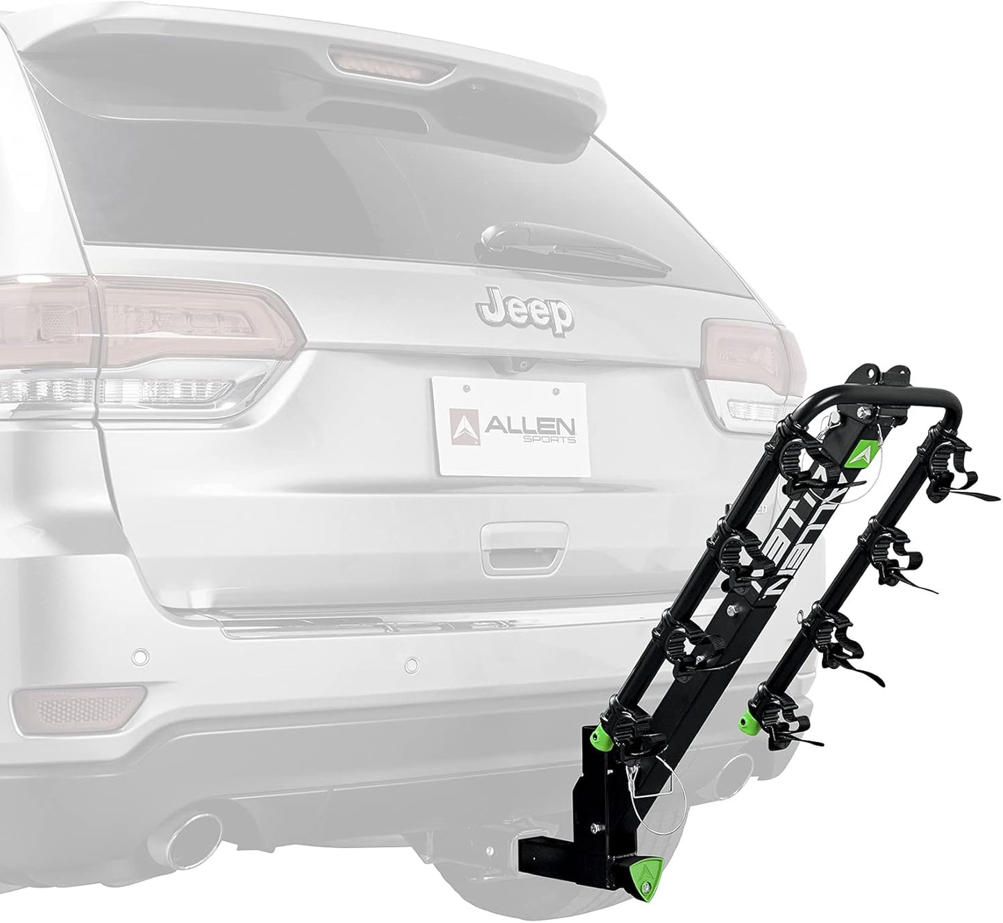Allen Sports Deluxe Locking Quick Release 4-Bike Carrier for 2 Inch Hitch, Model 542QR, Black
