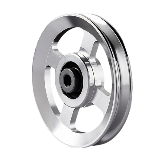 Ezweiji Aluminum Pulley Wheel, 88-90mm Universal Aluminum Alloy Bearing Pulley Wheel for Cable Machine Gym Equipment Part Garage Door
