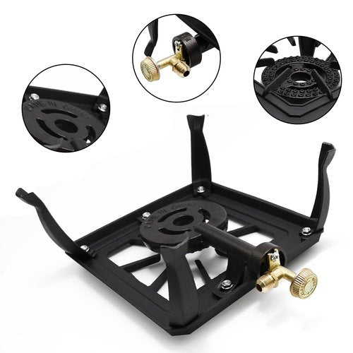 EATAKWARD Portable Gas Stove, Iron Propane Camping Stoves LPG Gas Cooker, Outdoor Stove for BBQ,15000 BTU Camping Stove
