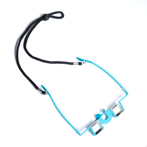 Madu Climb - Belay Glasses for Rock & Sport Climbing – Lightweight Prism Glasses for Neck Relief & Clear Belaying with Hard Case (Electric Blue)
