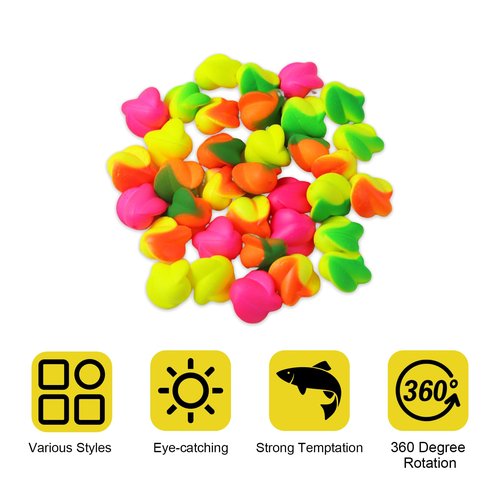 MAFIMOEA 45 Pack Fishing Rig Float Pompano Rigs Float for Spinner Rig Making Fly Fishing Strike Indicators for Trout Catfish Walleye (Mixed Color kit, 45pcs)