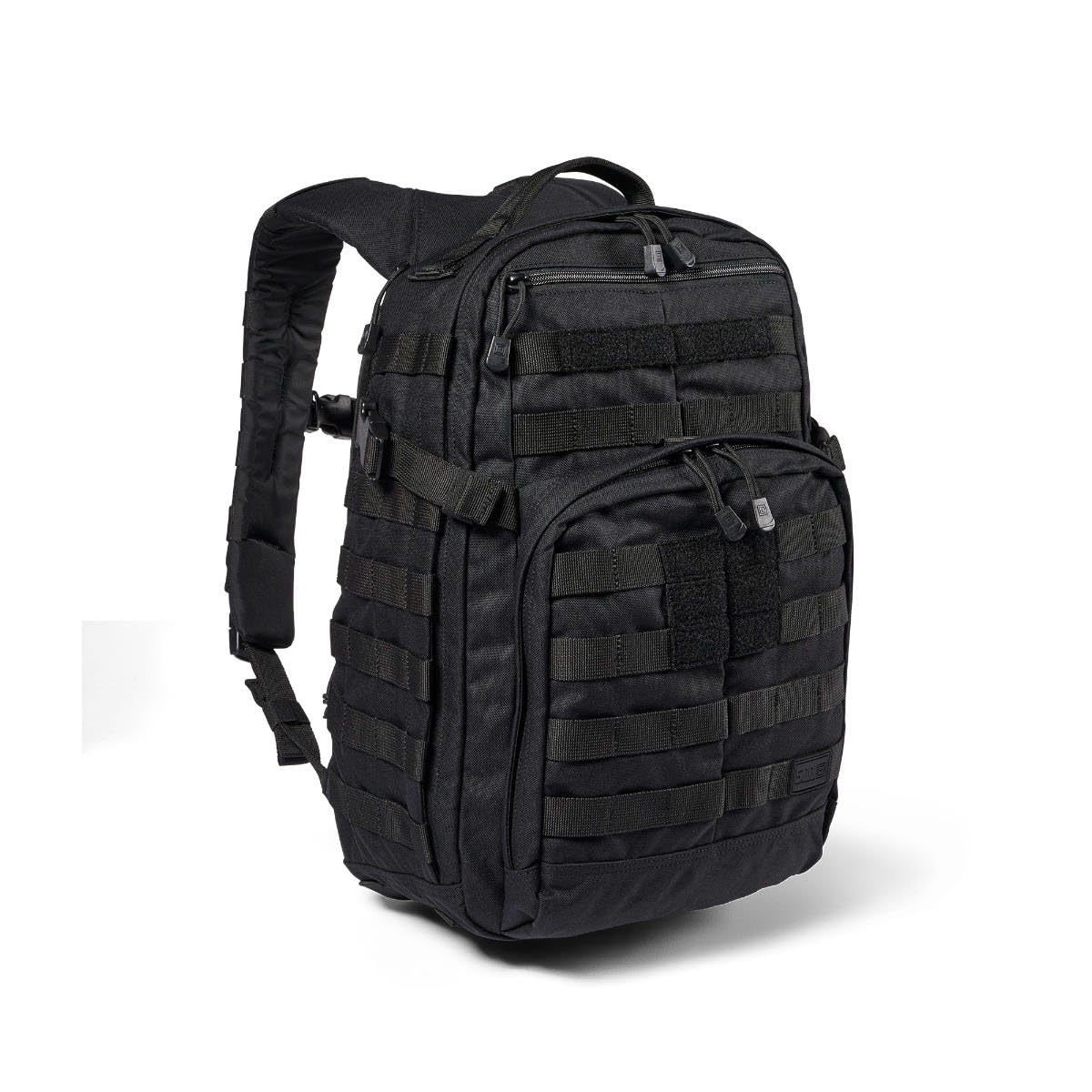 5.11 Tactical Backpack, RUSH 12 2.0 Military Survival Molle Back Pack with Laptop Compartment, Small, 24L, Black, Style 56561ABR