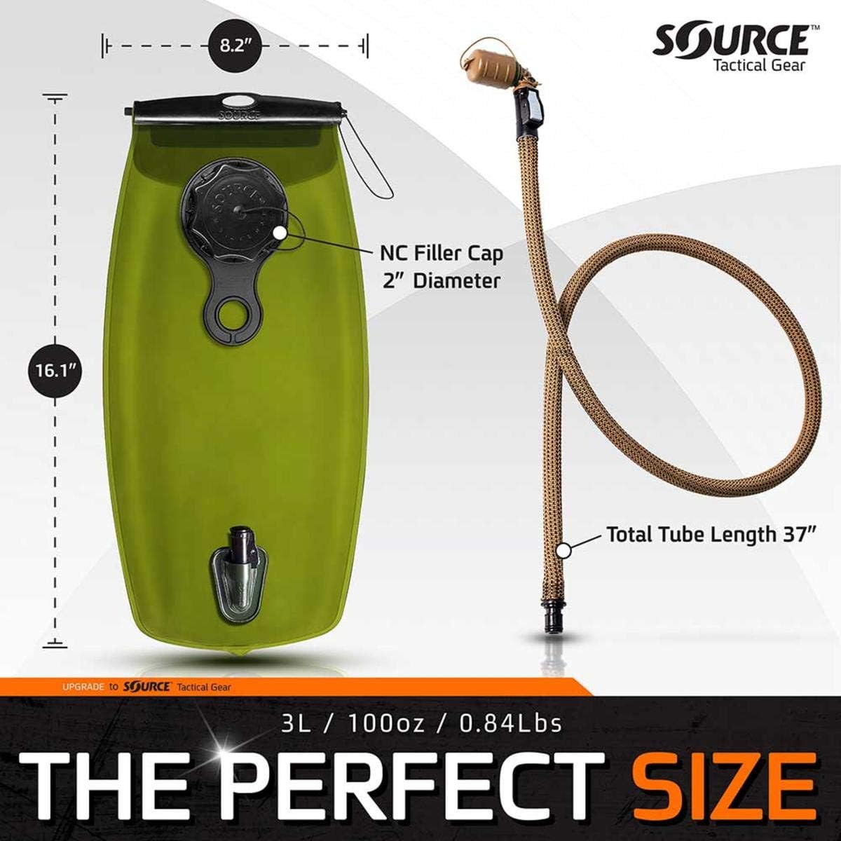 Source Wxp Storm Valve Black Hydration Reservoir System
