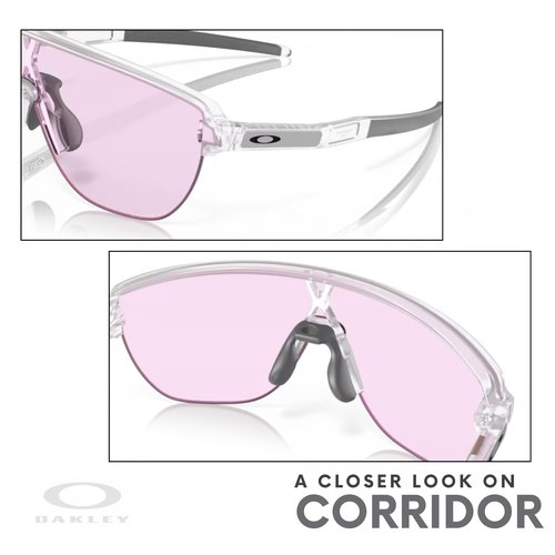 Oakley OO9248 924806 42MM Matte Clear/Prizm Low Light Shield Sunglasses for Men + Bundle Accessory Leash Kit, Microfiber Pouch