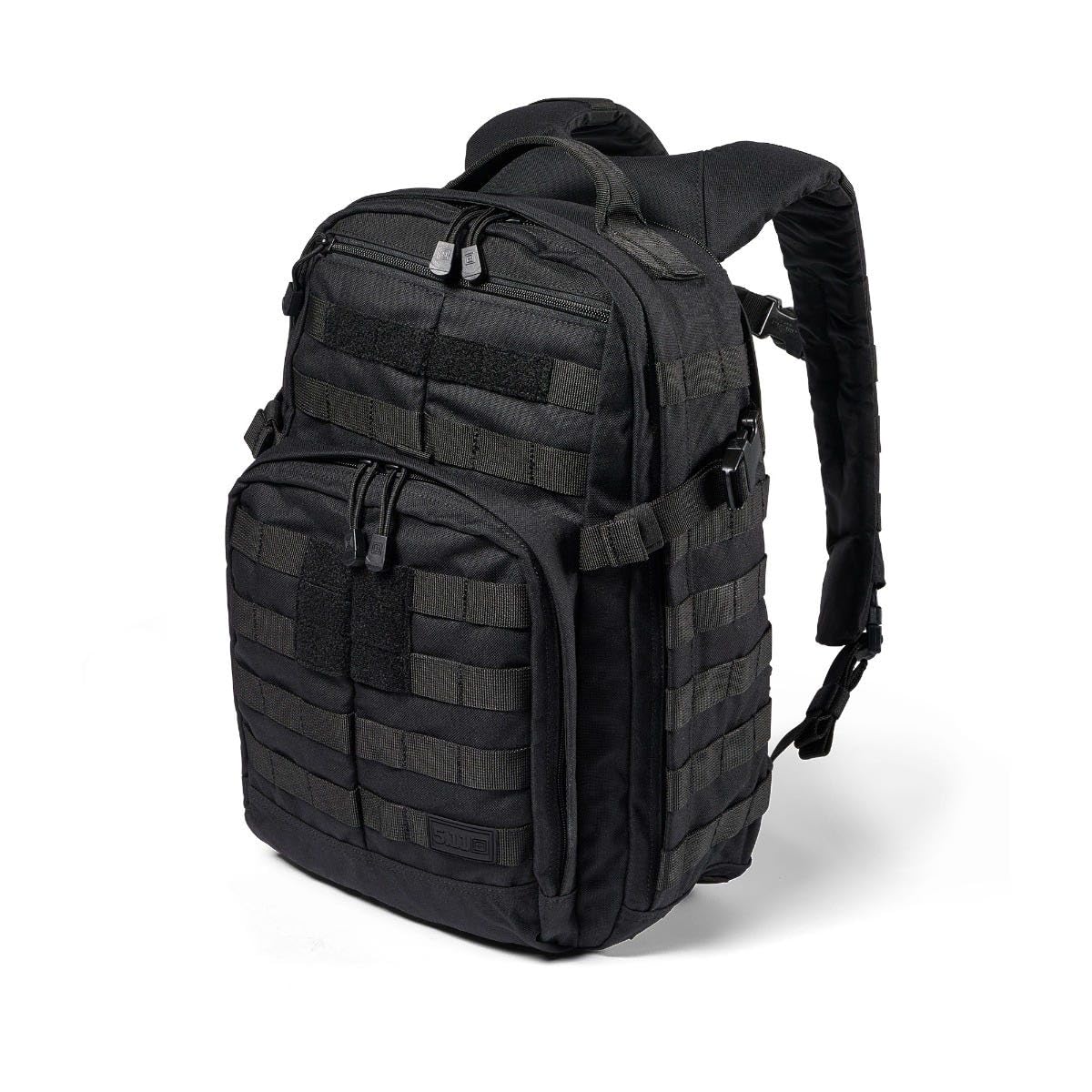 5.11 Tactical Backpack, RUSH 12 2.0 Military Survival Molle Back Pack with Laptop Compartment, Small, 24L, Black, Style 56561ABR