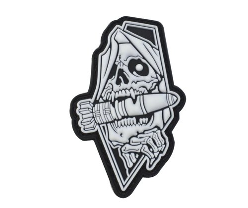 Tactical Military Morale Hook and Loop Patch - Funny Tactical Patch for Backpacks, Dog Harnesses, Army Vests, Hats, Customization Cool PVC Rubber Patch (Tusk Missile bk/wh)