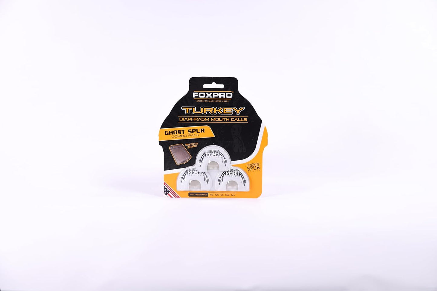 FOXPRO Ghost Spur Turkey Call Combo Pack White Includes 3 Diaphragm Mouth Calls