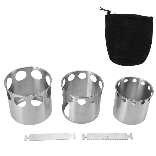 Glomora Wood Burning Camp Stove, Camp Wood Stove Portable Foldable,with Outdoor Camping Stove (5 Pieces) and Storage Bag, for Outdoor Hiking Picnic BBQ