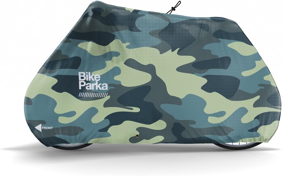 Stash Bike Cover - Lightweight, Waterproof & Durable Protection from Rain & Snow - Adjustable for Any Bike for Indoor/Outdoor Use, Stuff Sac Included (Ciel Blue)