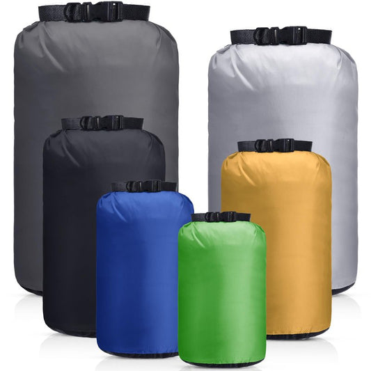 GliCraft 6 Pcs Waterproof Dry Bag Sack Lightweight Outdoor Dry Bags 35 L, 20 L, 15 L, 10 L, 5 L, 3 L Waterproof Boat Bag for Kayaking, Backpacking, Hiking, Camping Rafting(Dark Color)