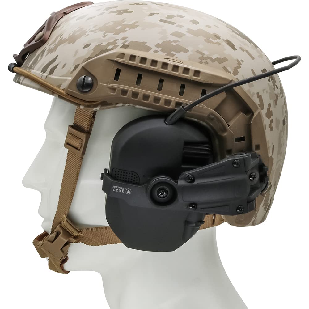 Bifrost Gear COM-RAC Tactical Helmet Rail Adapter for Walker's Razor Headset (Black)